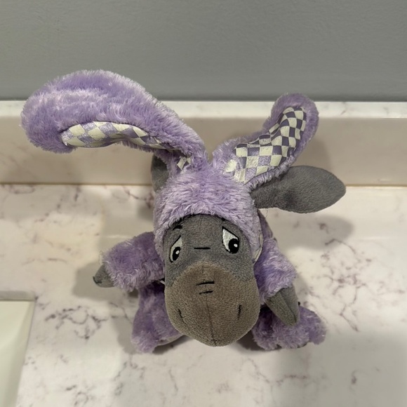 Disney Vintage 2004 Easter Eeyore Plush in Purple Bunny Costume - Picture 4 of 6